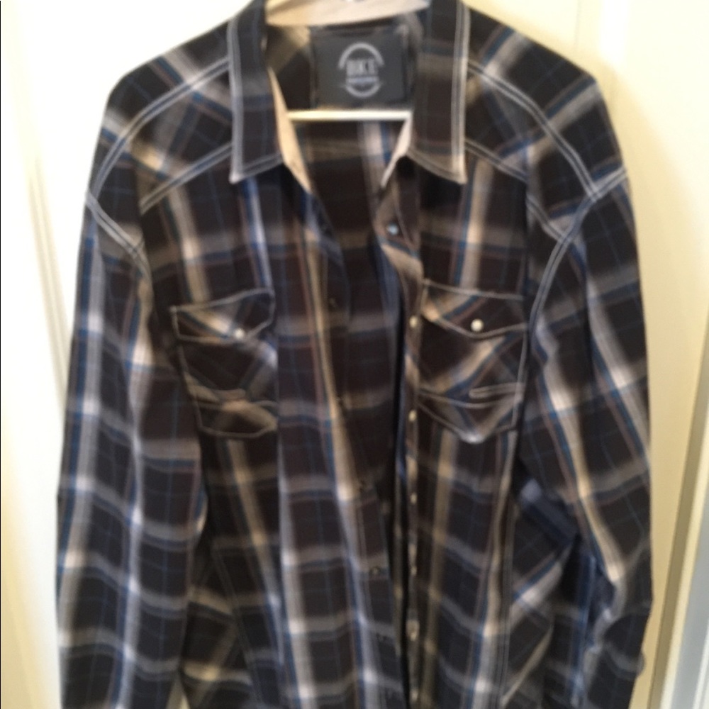 BKE pearl snap 3XL athletic cut shirt